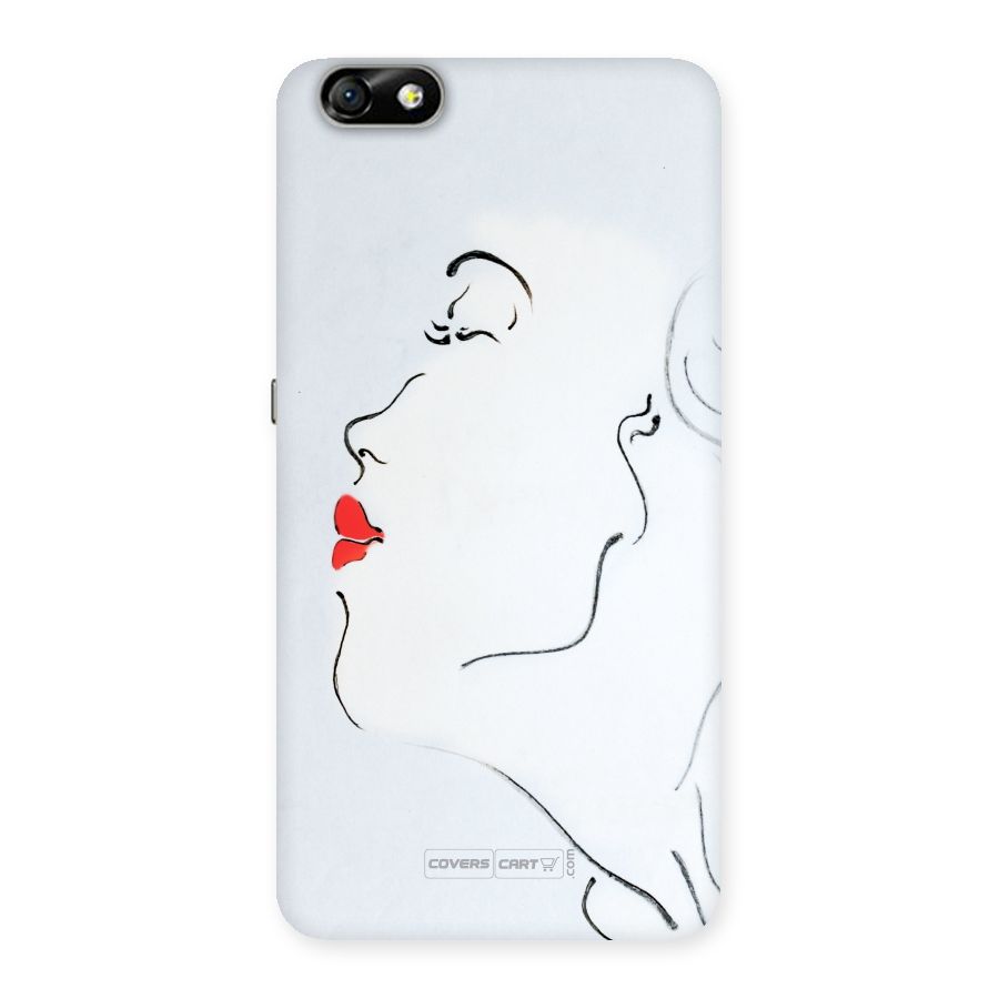 Girl in Red Lipstick Back Case for Honor 4X