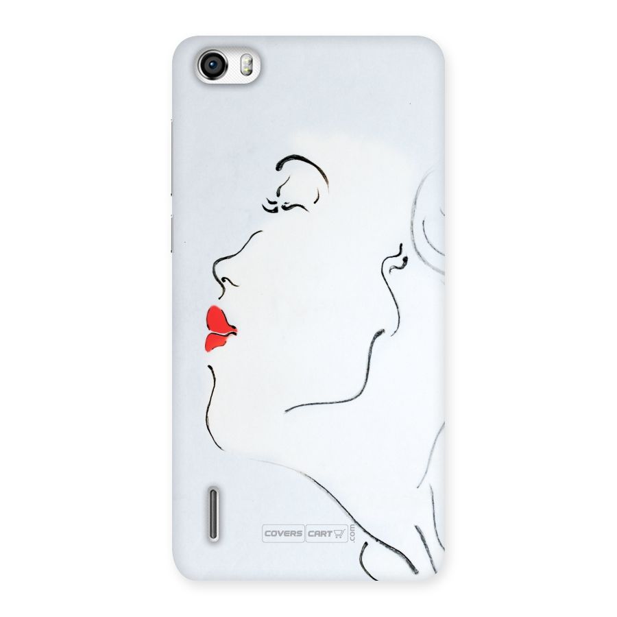 Girl in Red Lipstick Back Case for Honor 6