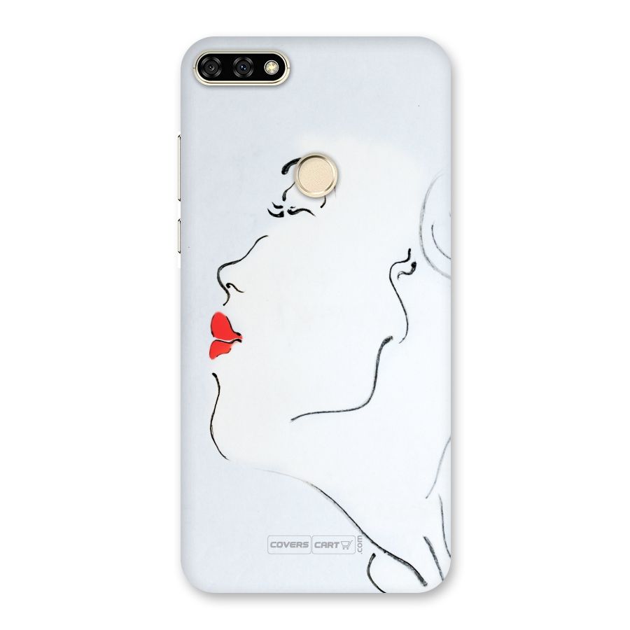 Girl in Red Lipstick Back Case for Honor 7A