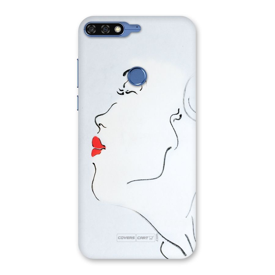 Girl in Red Lipstick Back Case for Honor 7C