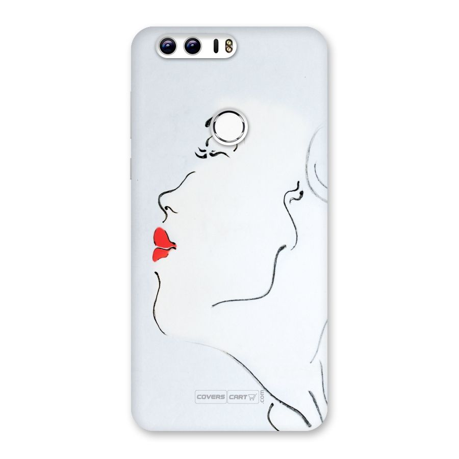 Girl in Red Lipstick Back Case for Honor 8