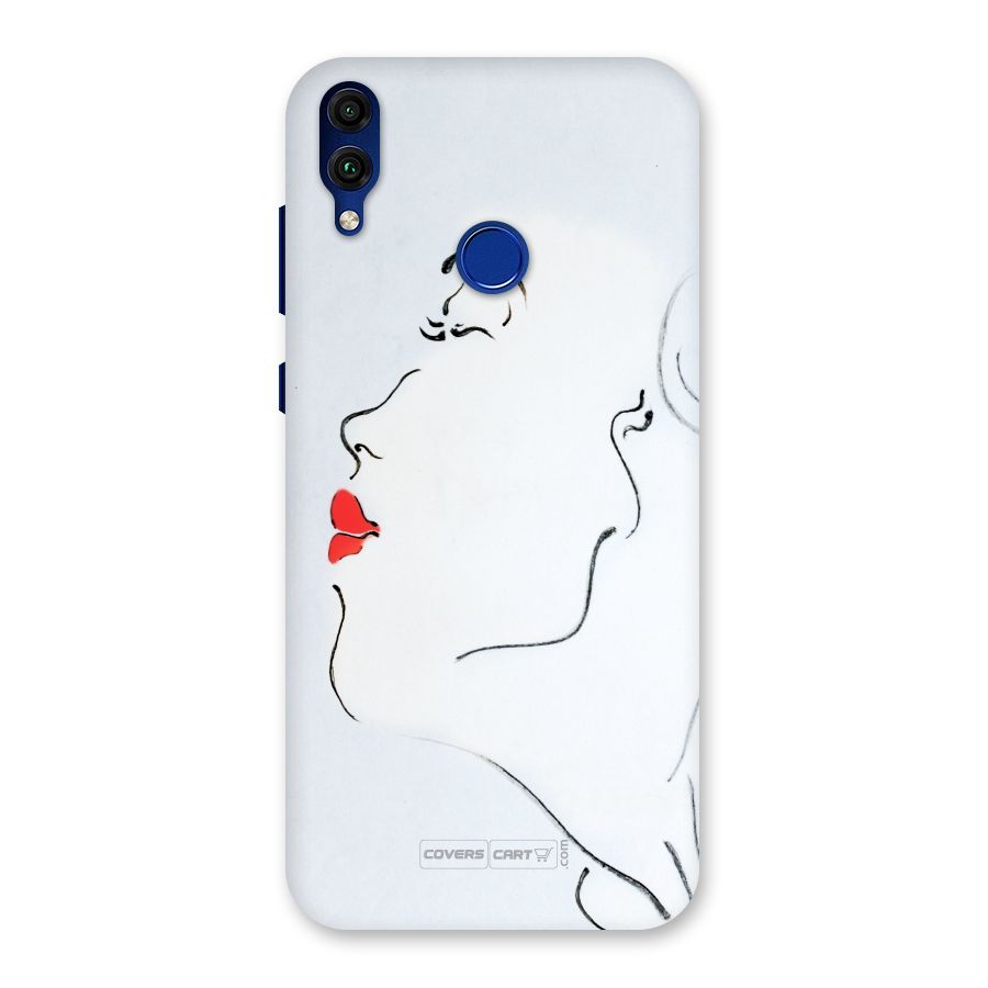 Girl in Red Lipstick Back Case for Honor 8C