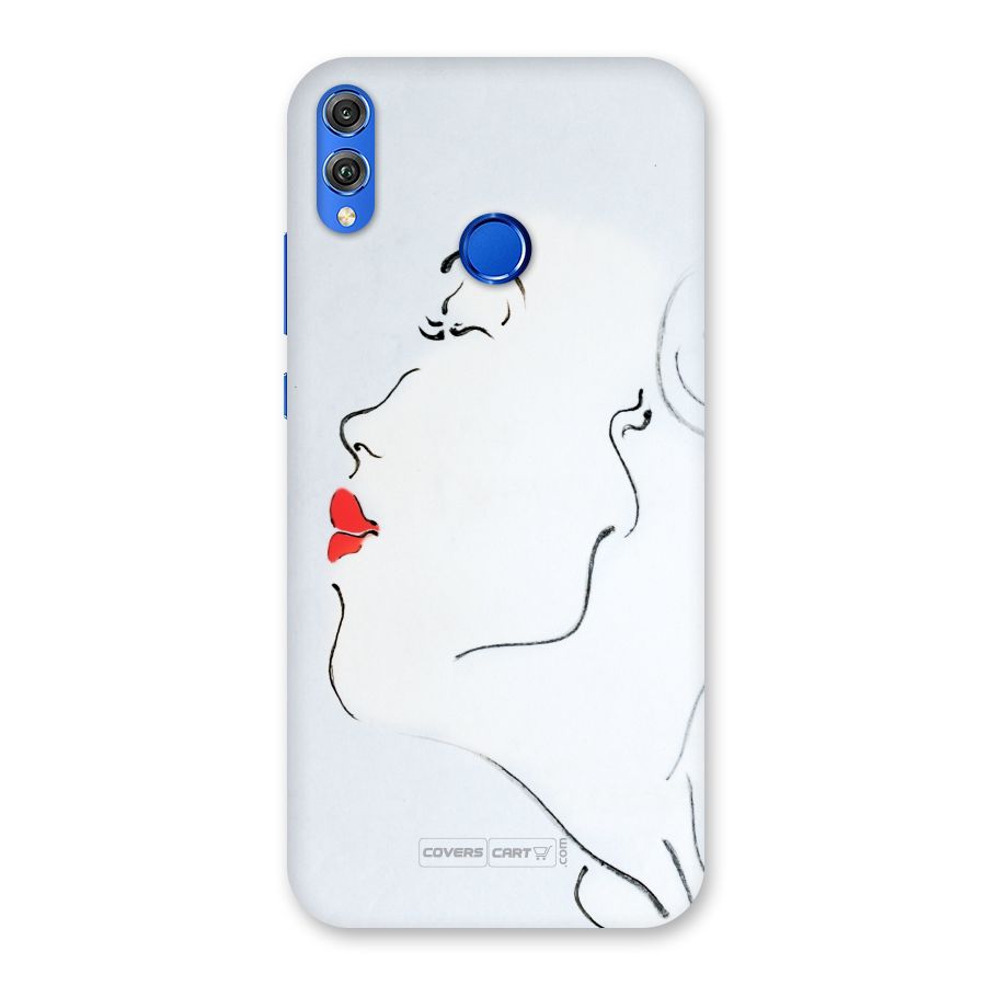 Girl in Red Lipstick Back Case for Honor 8X