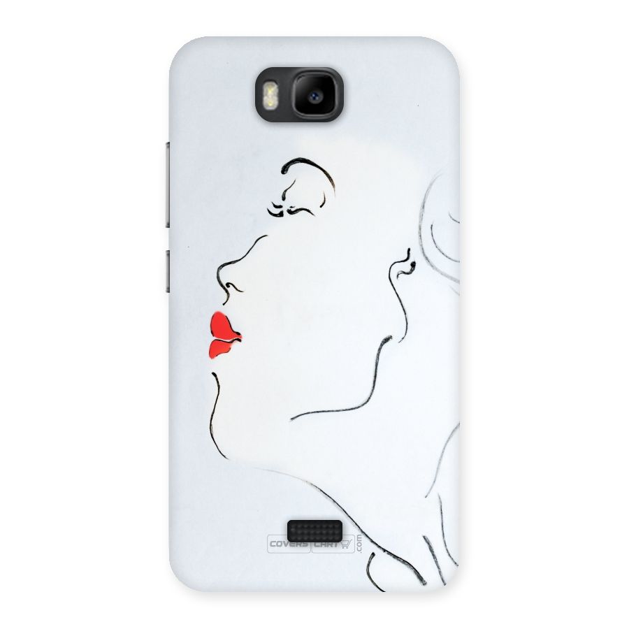 Girl in Red Lipstick Back Case for Honor Bee