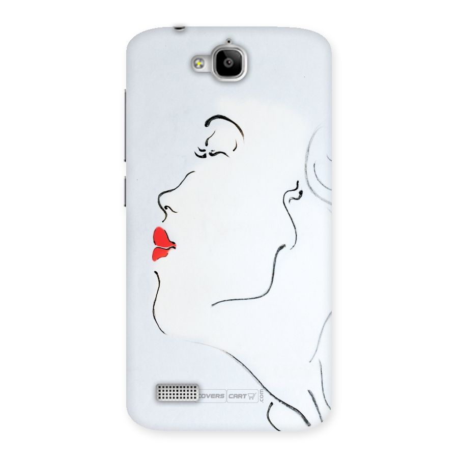 Girl in Red Lipstick Back Case for Honor Holly