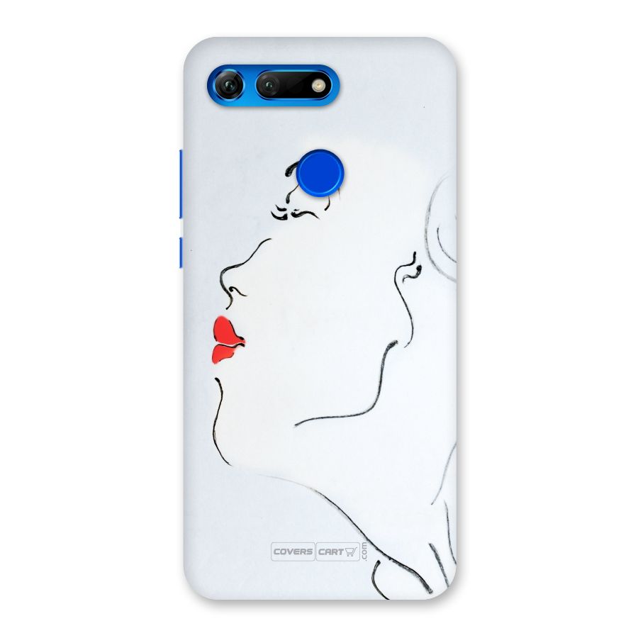 Girl in Red Lipstick Back Case for Honor View 20
