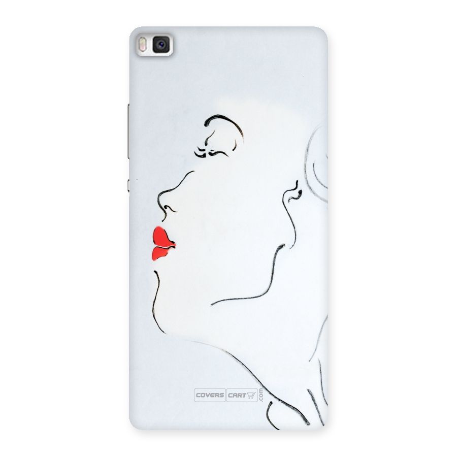 Girl in Red Lipstick Back Case for Huawei P8