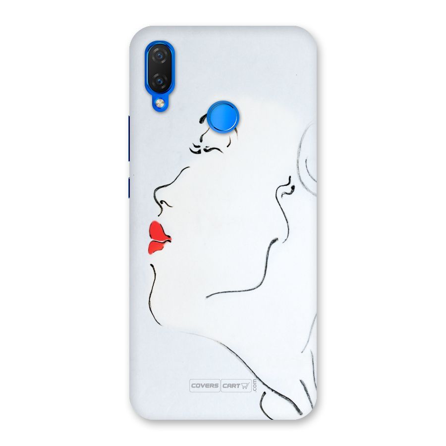 Girl in Red Lipstick Back Case for Huawei P Smart+