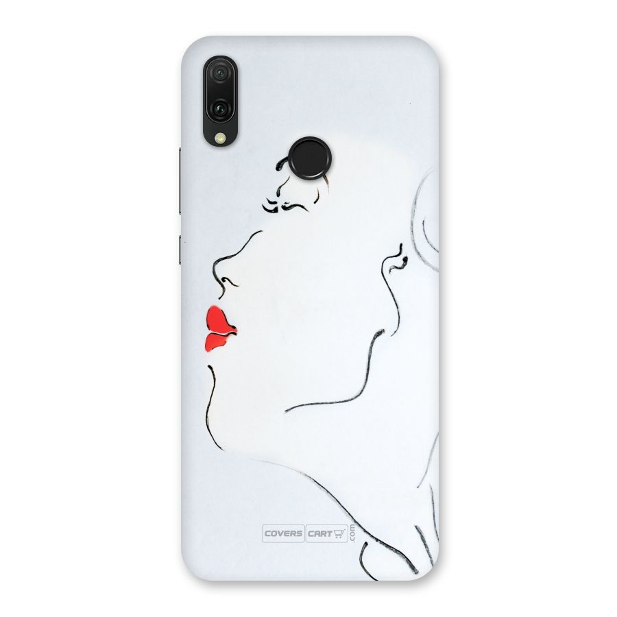 Girl in Red Lipstick Back Case for Huawei Y9 (2019)