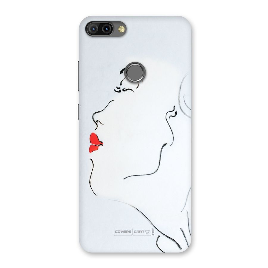 Girl in Red Lipstick Back Case for Infinix Hot 6 Pro