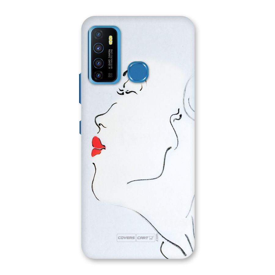 Girl in Red Lipstick Back Case for Infinix Hot 9