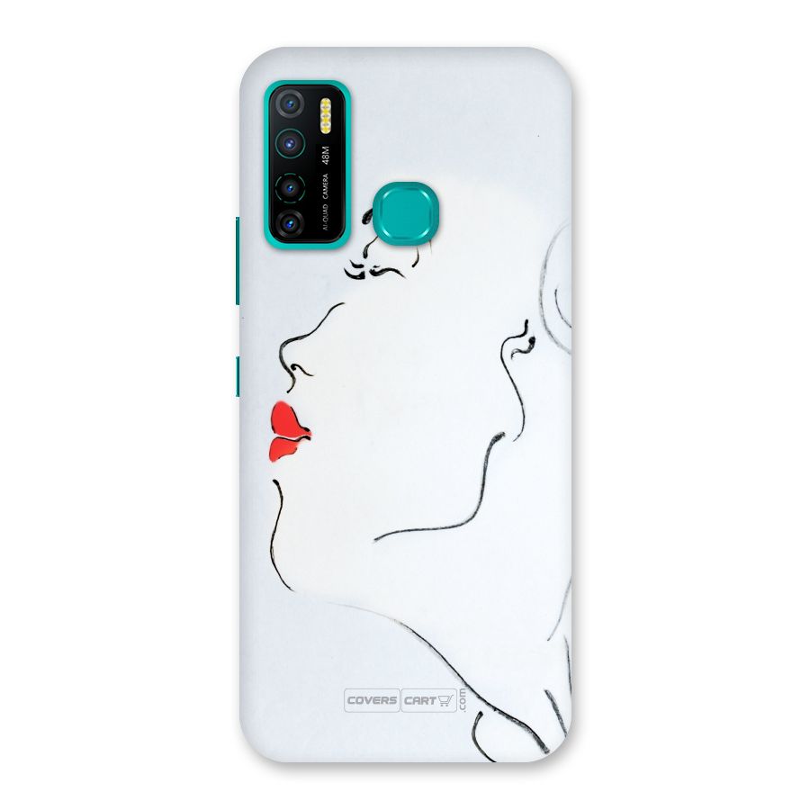 Girl in Red Lipstick Back Case for Infinix Hot 9 Pro