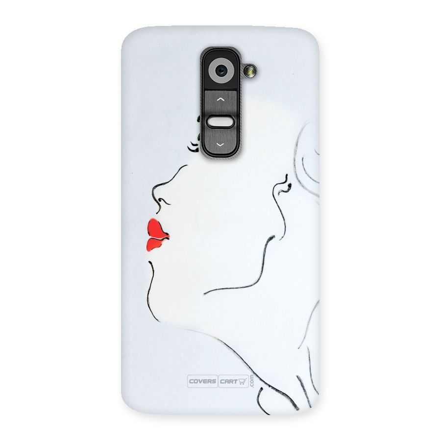 Girl in Red Lipstick Back Case for LG G2