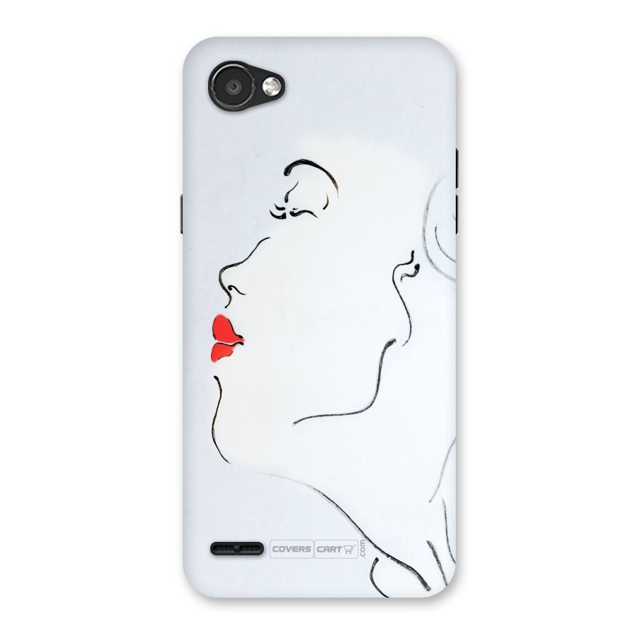 Girl in Red Lipstick Back Case for LG Q6