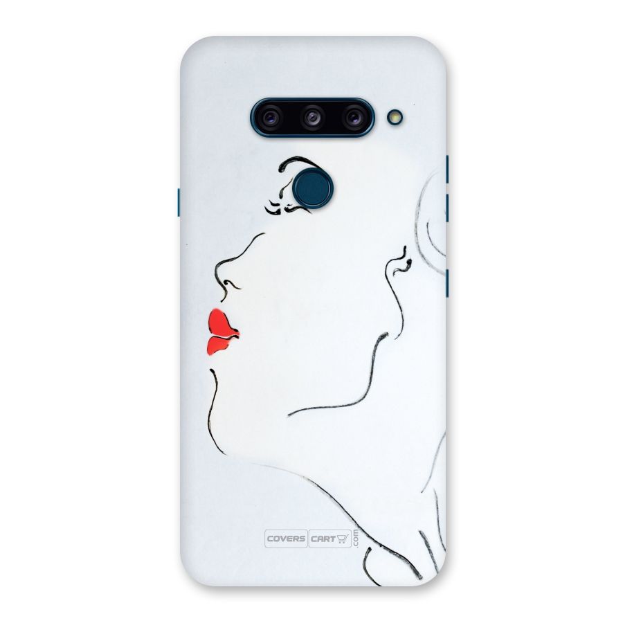 Girl in Red Lipstick Back Case for LG  V40 ThinQ