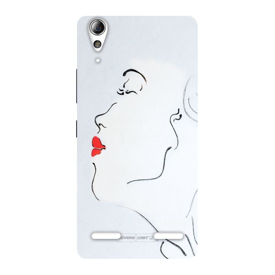 Girl in Red Lipstick Back Case for Lenovo A6000