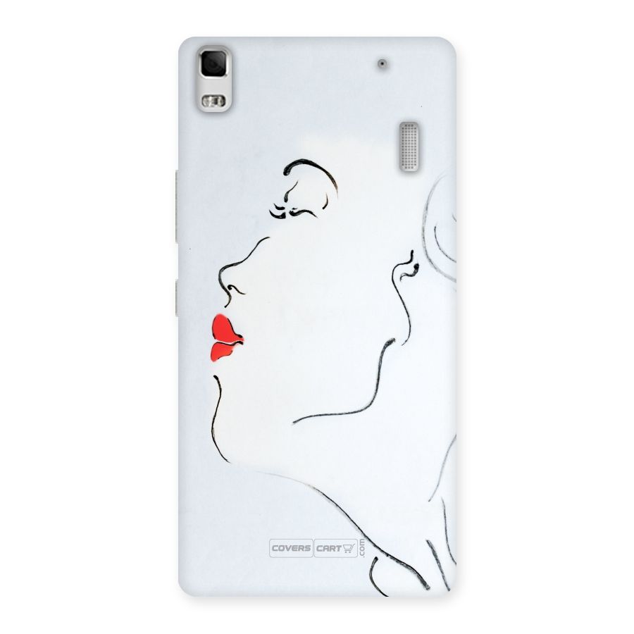 Girl in Red Lipstick Back Case for Lenovo K3 Note
