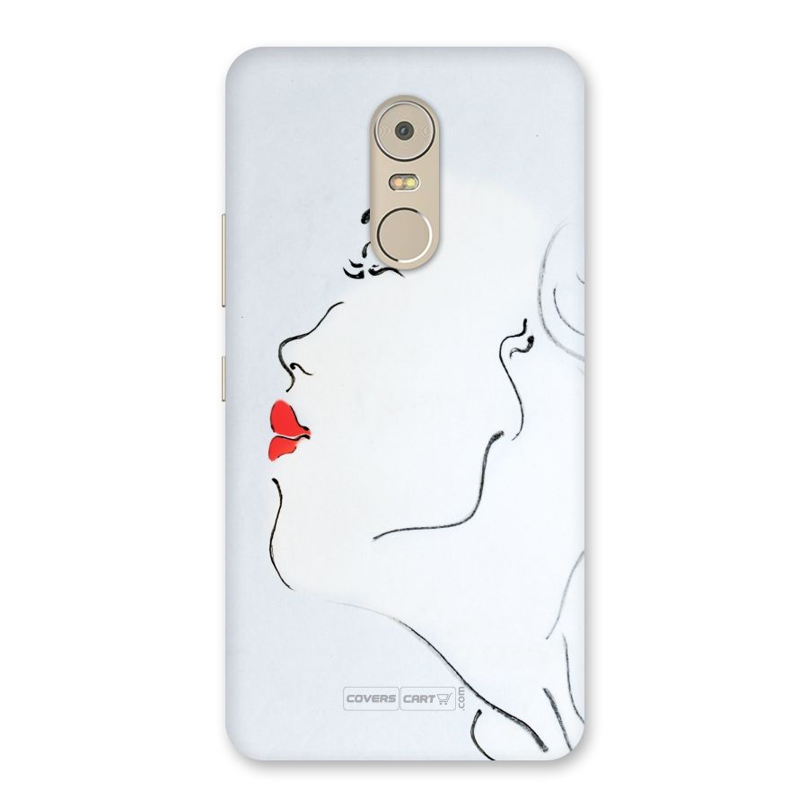 Girl in Red Lipstick Back Case for Lenovo K6 Note