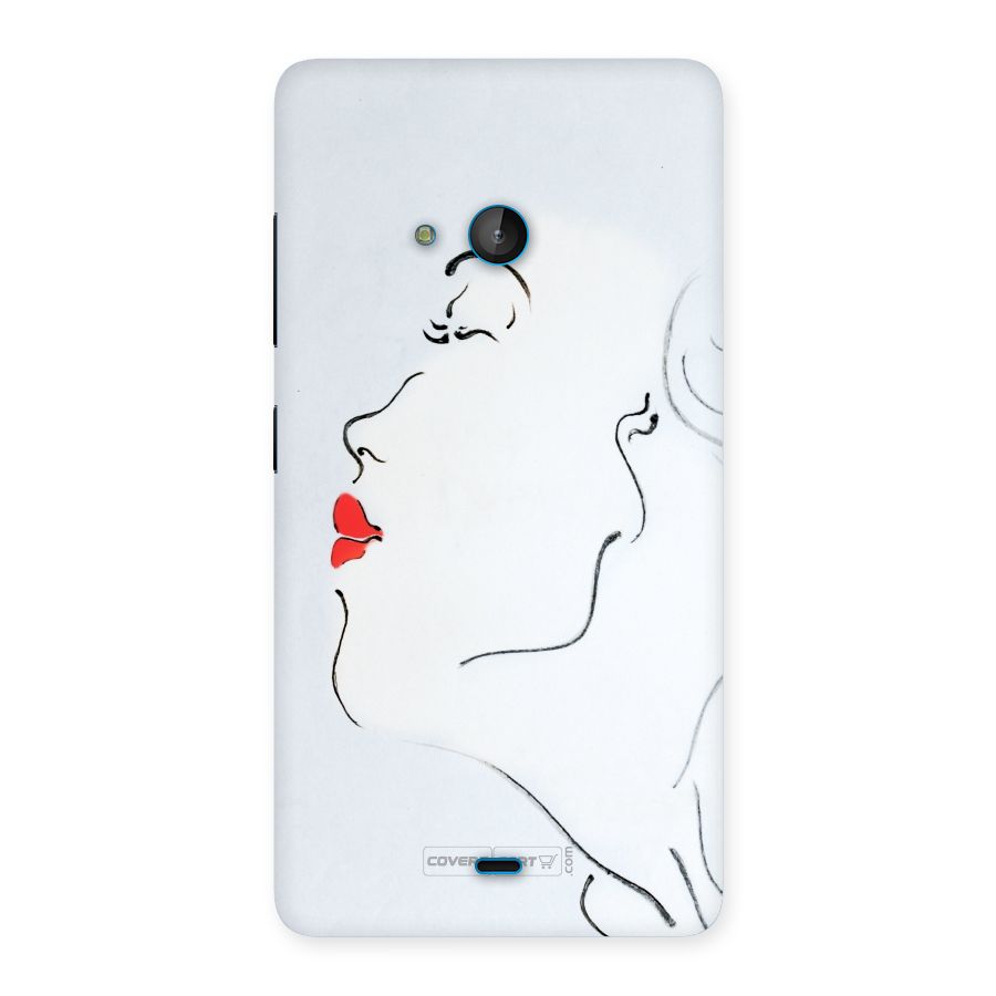 Girl in Red Lipstick Back Case for Lumia 540