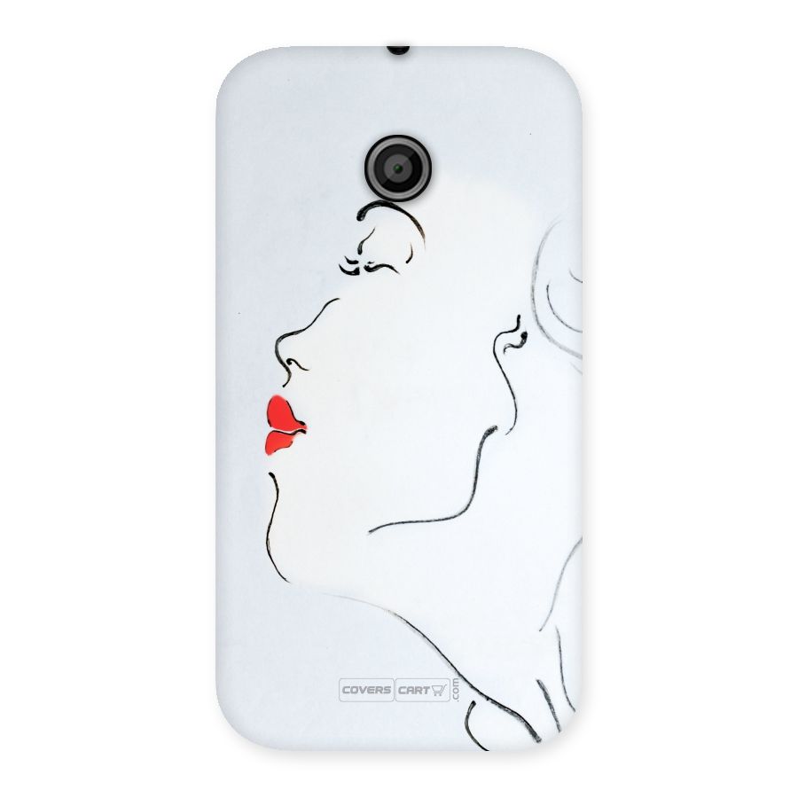 Girl in Red Lipstick Back Case for Moto E
