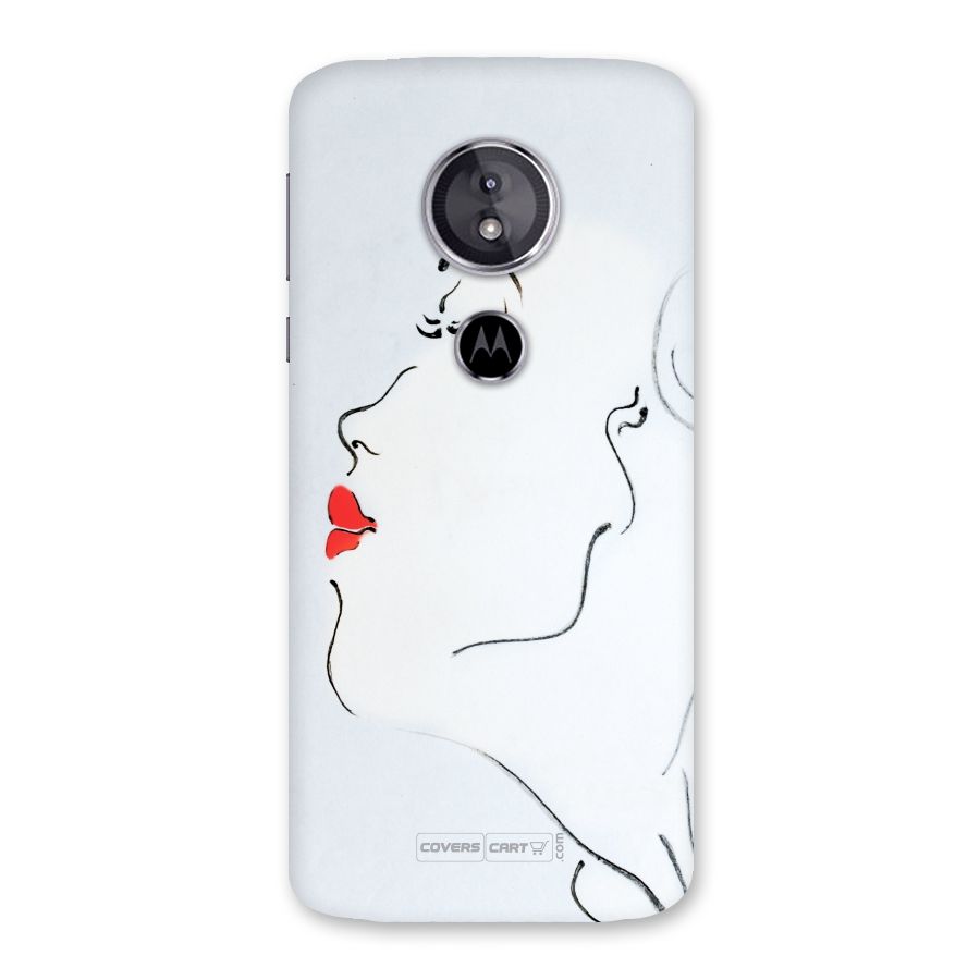 Girl in Red Lipstick Back Case for Moto E5