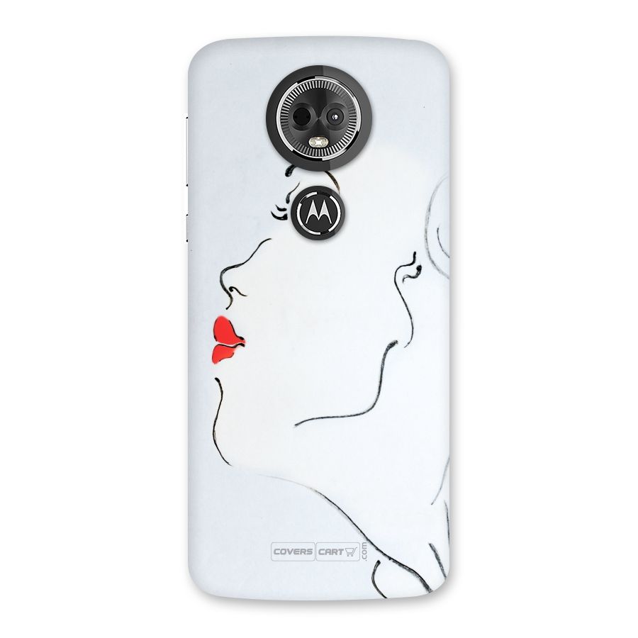 Girl in Red Lipstick Back Case for Moto E5 Plus