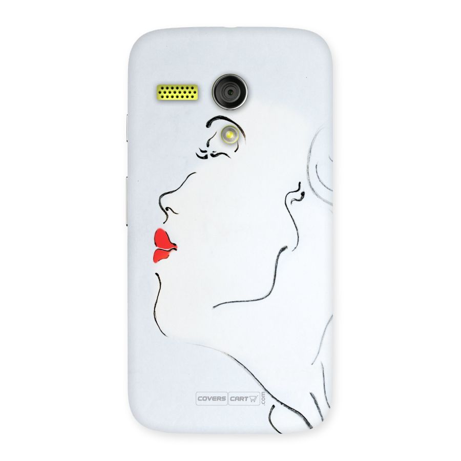 Girl in Red Lipstick Back Case for Moto G