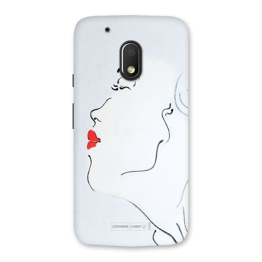 Girl in Red Lipstick Back Case for Moto G4 Play