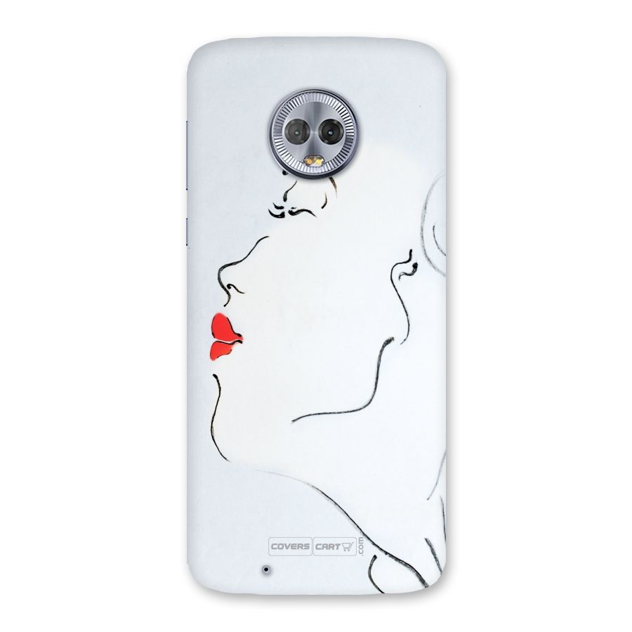 Girl in Red Lipstick Back Case for Moto G6