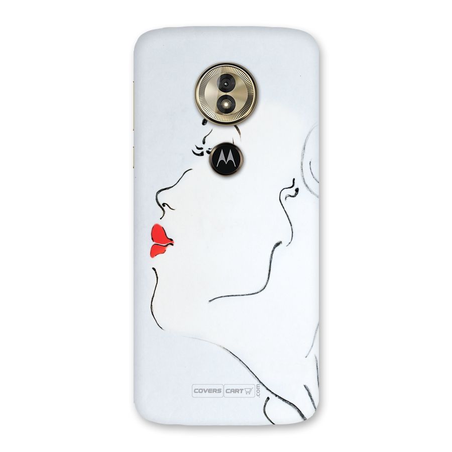 Girl in Red Lipstick Back Case for Moto G6 Play