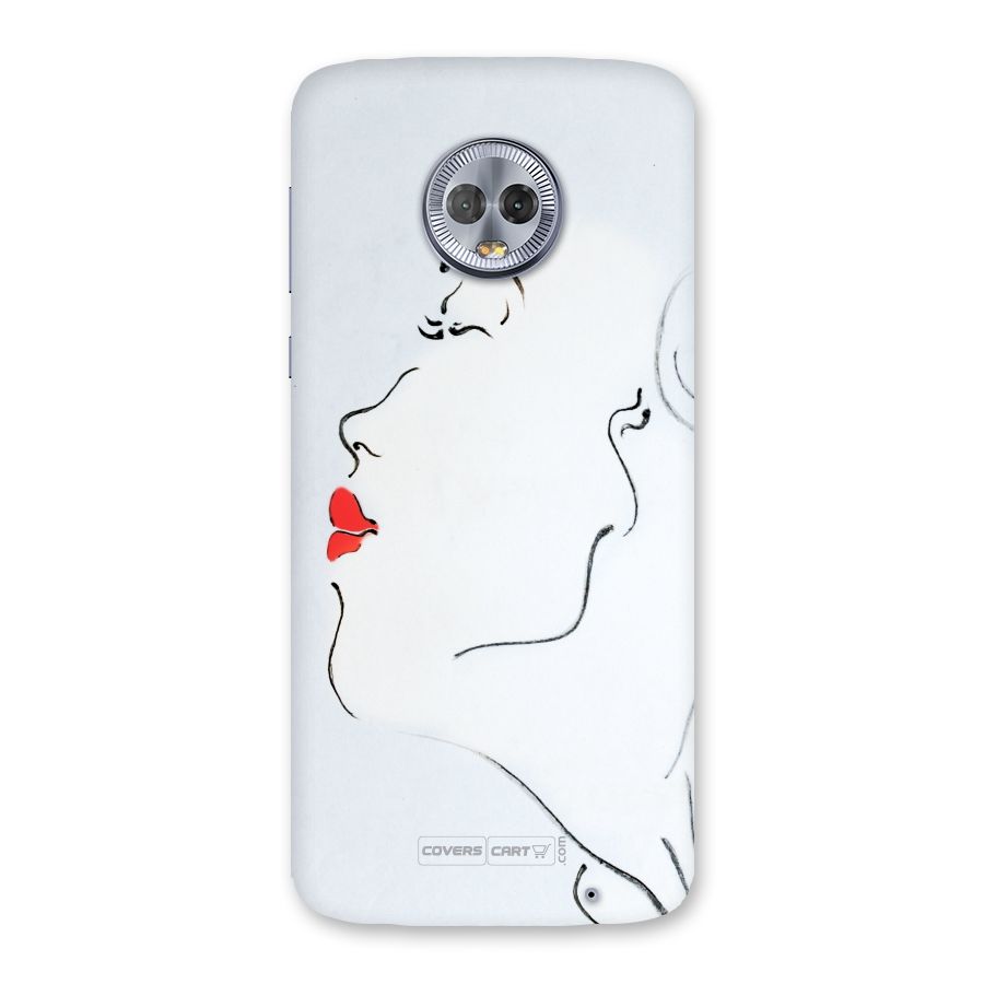 Girl in Red Lipstick Back Case for Moto G6 Plus