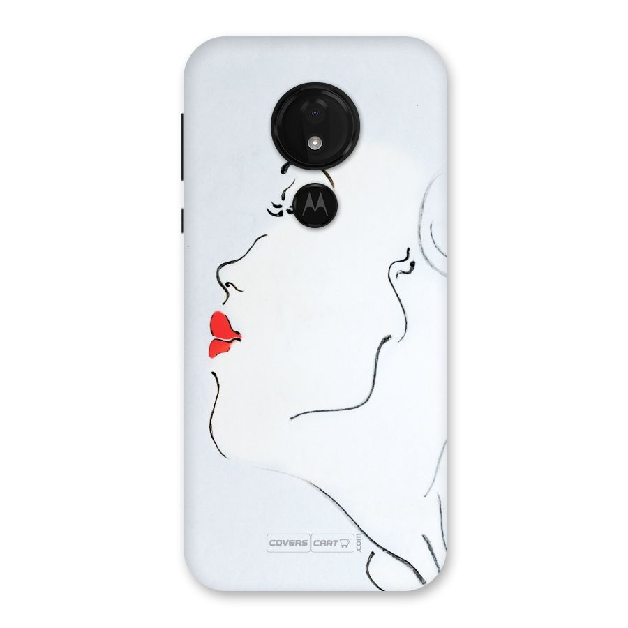 Girl in Red Lipstick Back Case for Moto G7 Power
