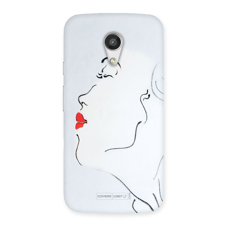 Girl in Red Lipstick Back Case for Moto G 2nd Gen
