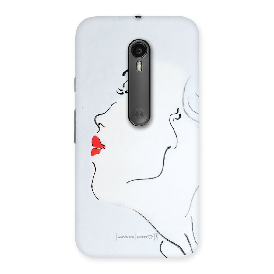 Girl in Red Lipstick Back Case for Moto G Turbo