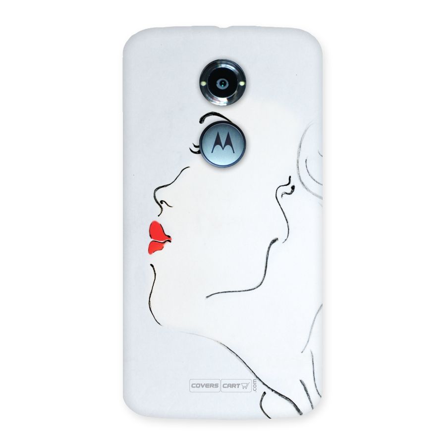 Girl in Red Lipstick Back Case for Moto X 2nd Gen