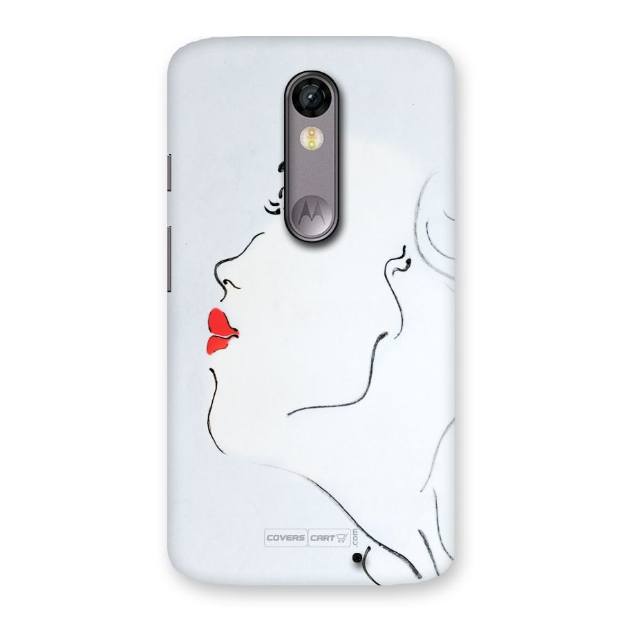 Girl in Red Lipstick Back Case for Moto X Force
