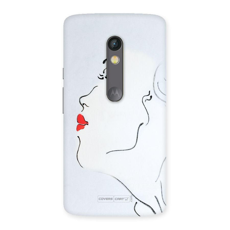 Girl in Red Lipstick Back Case for Moto X Play