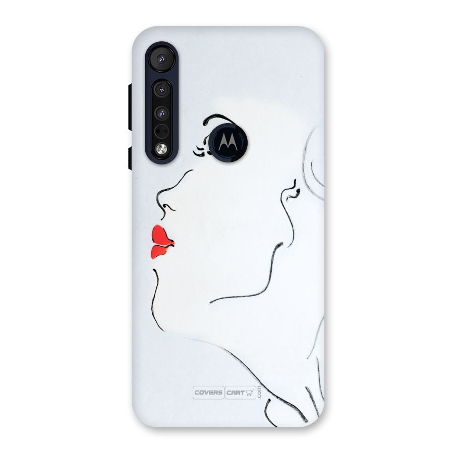 Girl in Red Lipstick Back Case for Motorola One Macro