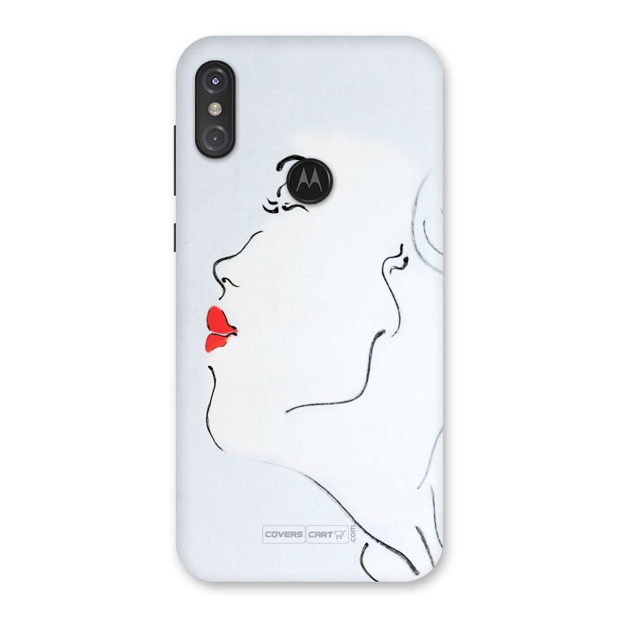 Girl in Red Lipstick Back Case for Motorola One Power