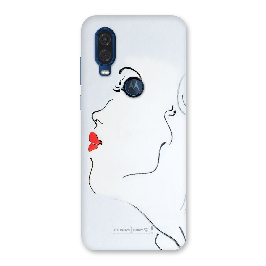 Girl in Red Lipstick Back Case for Motorola One Vision