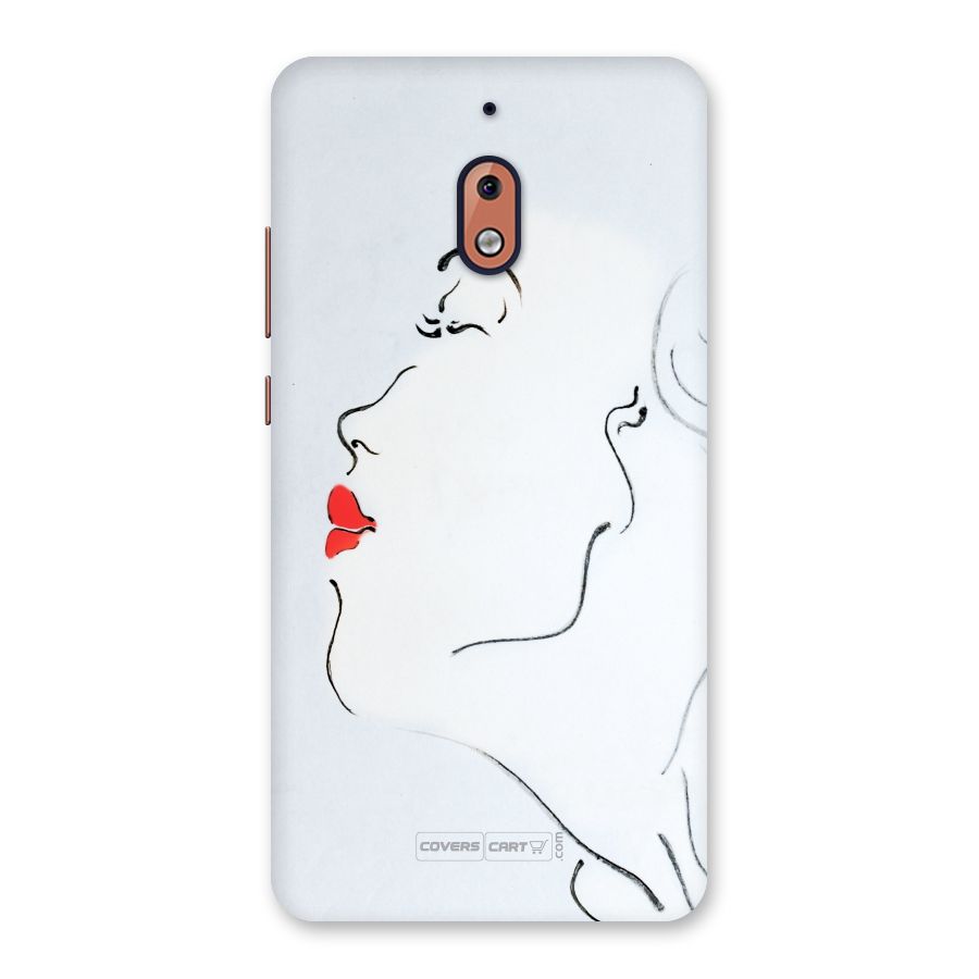 Girl in Red Lipstick Back Case for Nokia 2.1