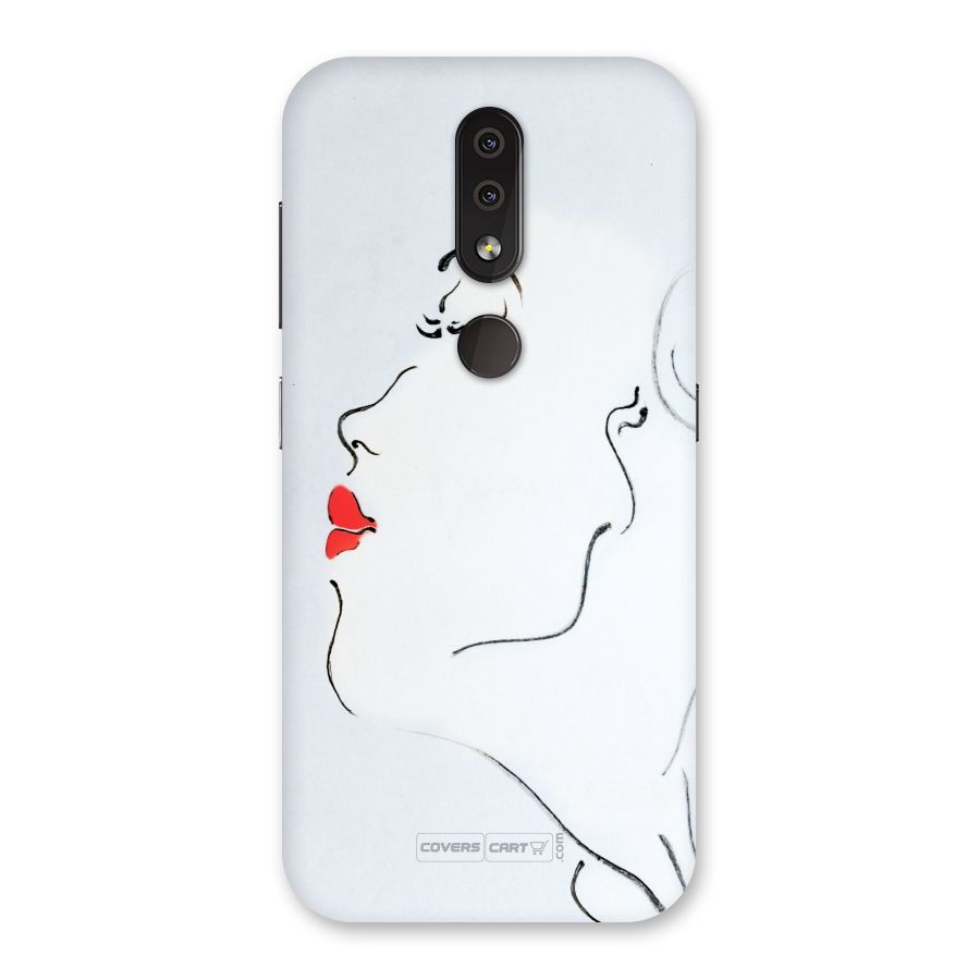 Girl in Red Lipstick Back Case for Nokia 4.2