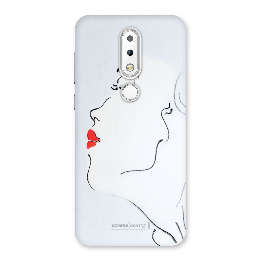 Girl in Red Lipstick Back Case for Nokia 6.1 Plus