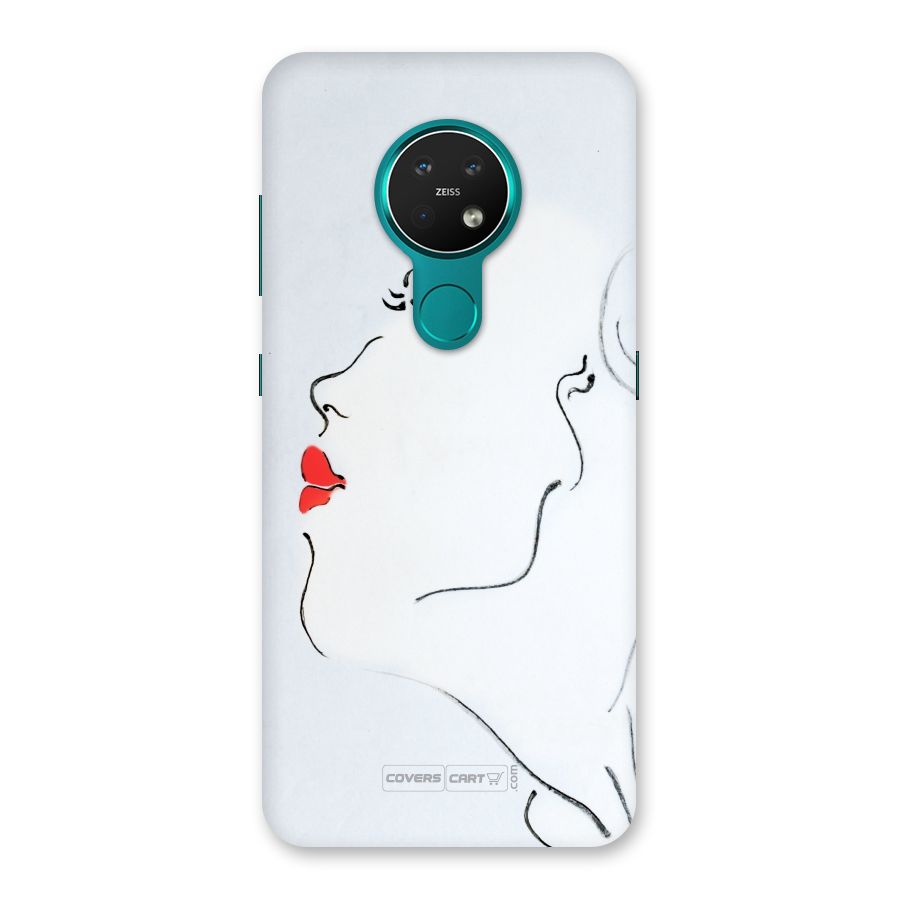 Girl in Red Lipstick Back Case for Nokia 7.2