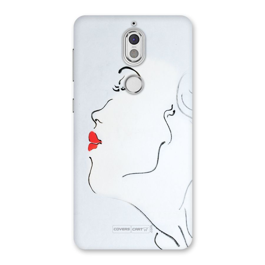 Girl in Red Lipstick Back Case for Nokia 7