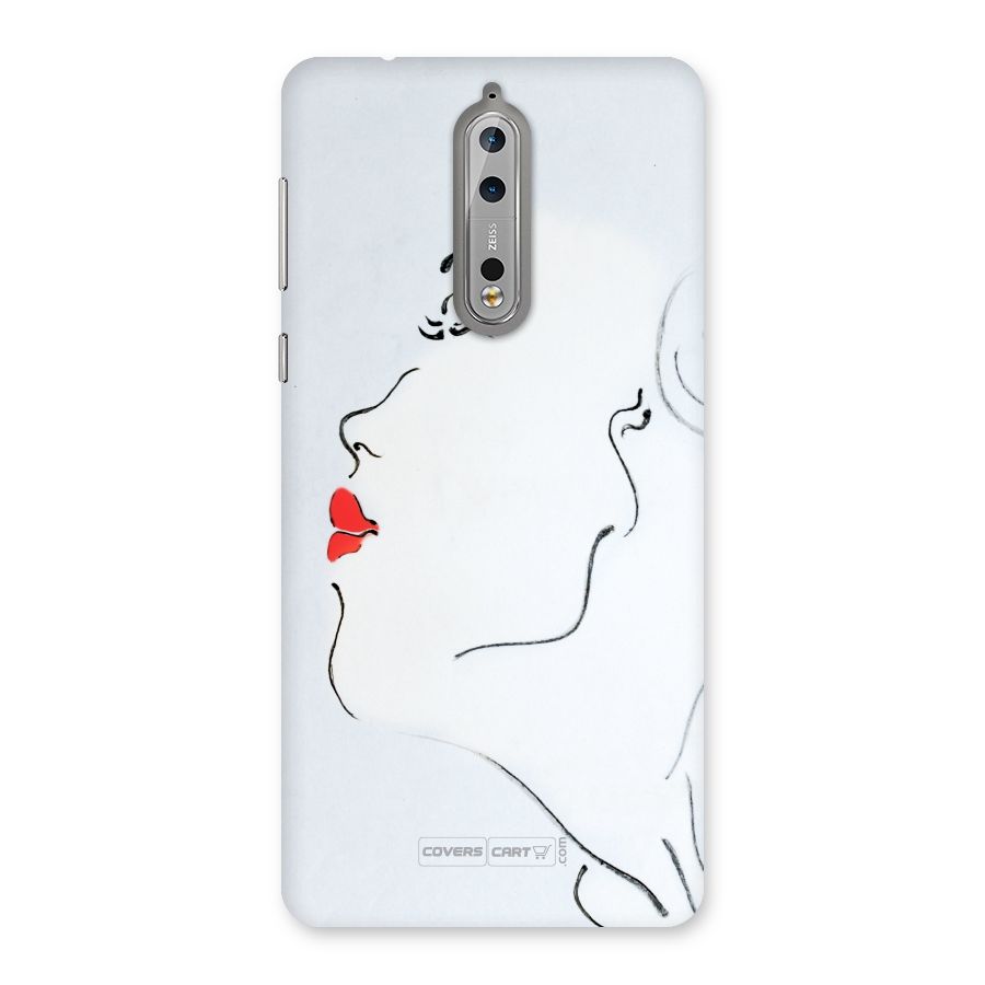 Girl in Red Lipstick Back Case for Nokia 8