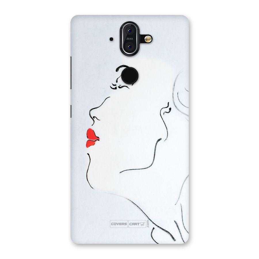 Girl in Red Lipstick Back Case for Nokia 8 Sirocco