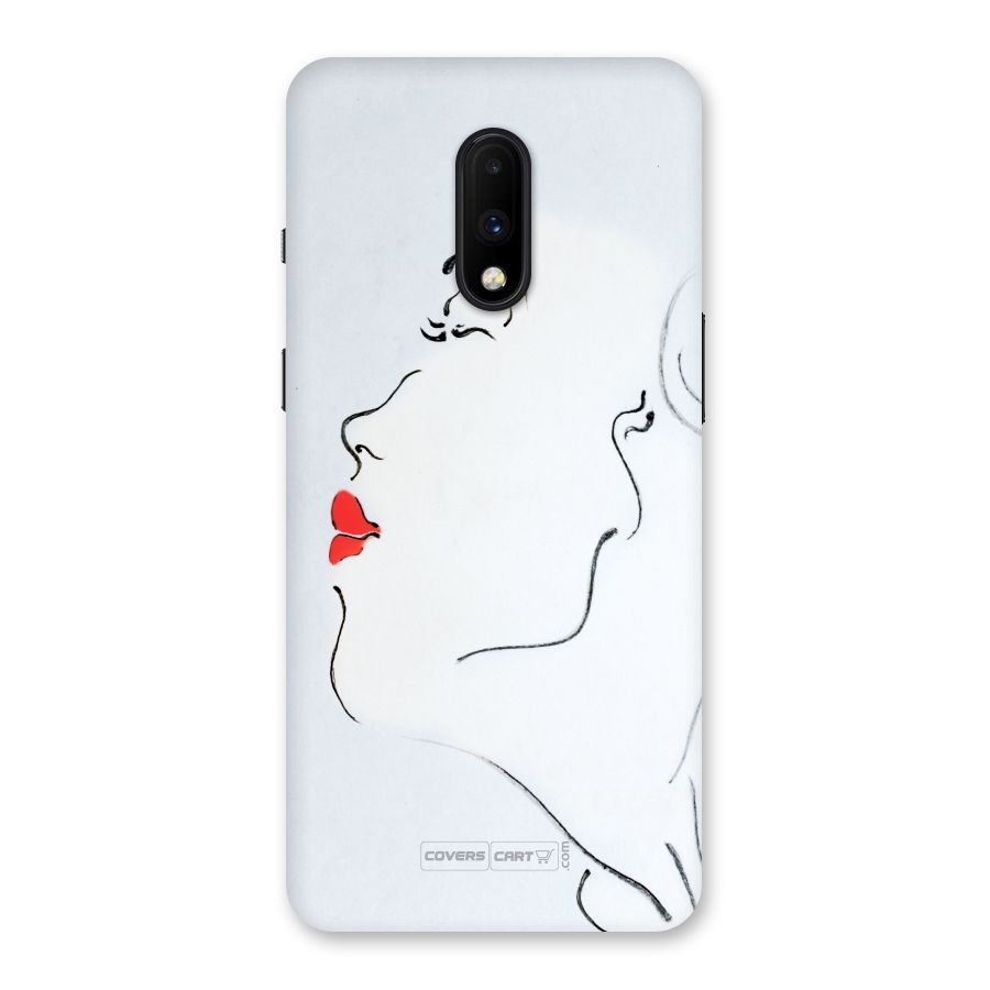 Girl in Red Lipstick Back Case for OnePlus 7
