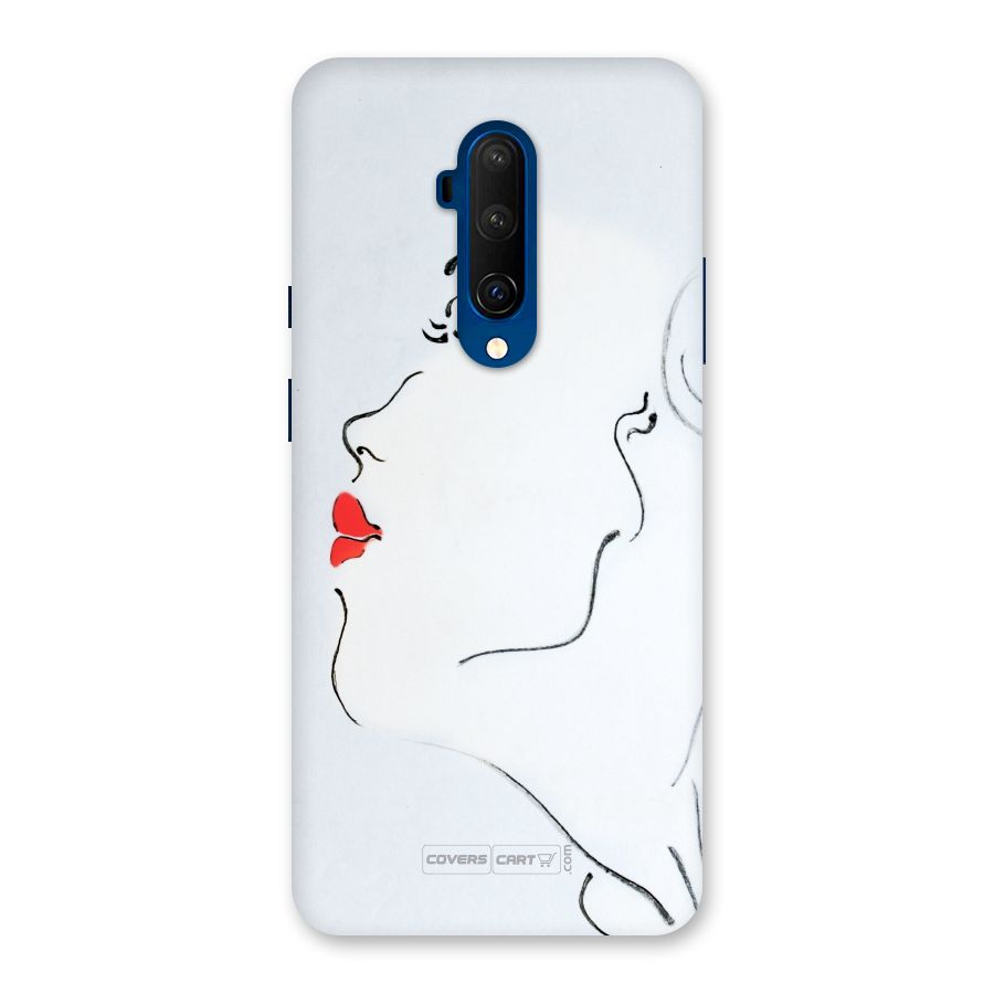 Girl in Red Lipstick Back Case for OnePlus 7T Pro