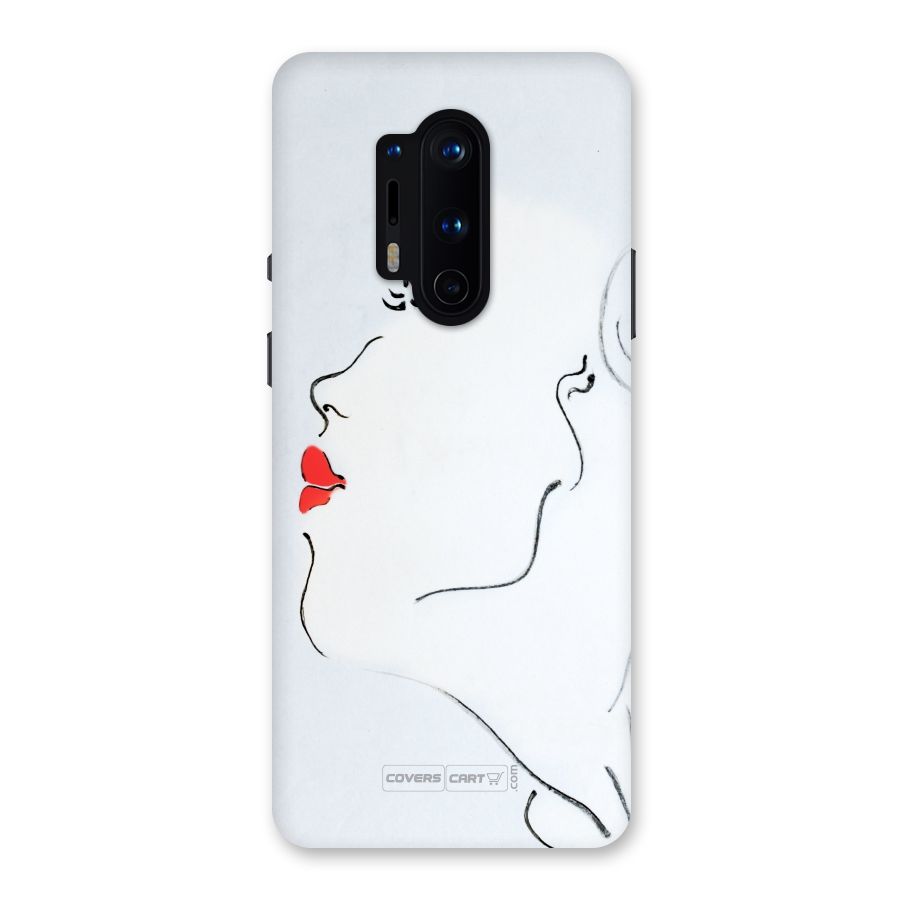 Girl in Red Lipstick Back Case for OnePlus 8 Pro